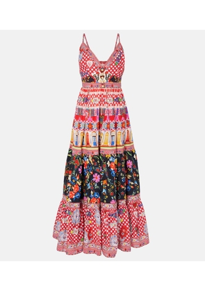 Camilla Printed tiered cotton maxi dress