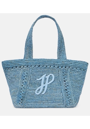 Patou JP Small raffia tote bag