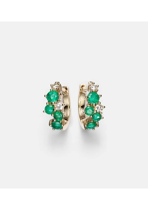 Sydney Evan x Wicked Emerald City 14kt gold earrings with gemstones