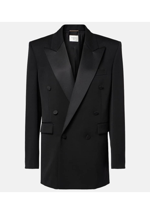 Saint Laurent Satin-trimmed wool tuxedo jacket