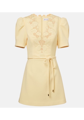 Rebecca Vallance Lulu lace-trimmed crepe minidress