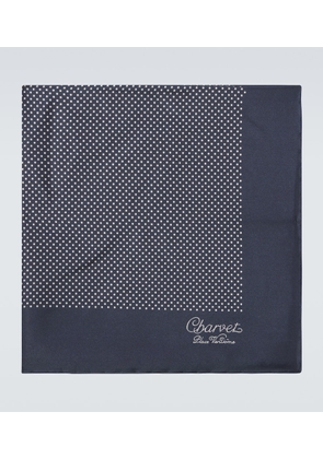 Charvet Polka-dot silk pocket square