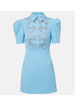 Rebecca Vallance Skye lace-trimmed crepe minidress