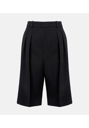 Saint Laurent Grain De Poudre wool Bermuda shorts