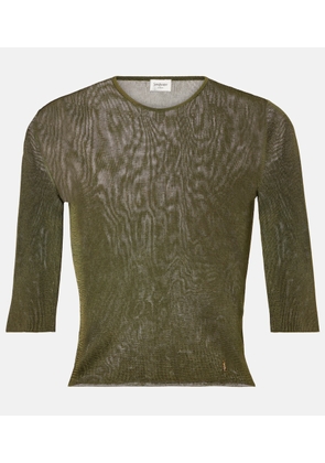 Saint Laurent Cassandre knitted top