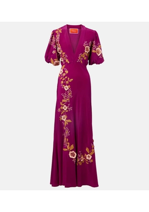 La DoubleJ Marlene embroidered silk gown