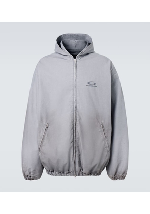 Balenciaga Cotton ripstop zip-up hoodie