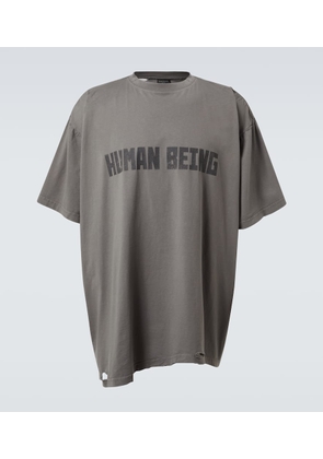 Balenciaga Distressed cotton jersey T-shirt