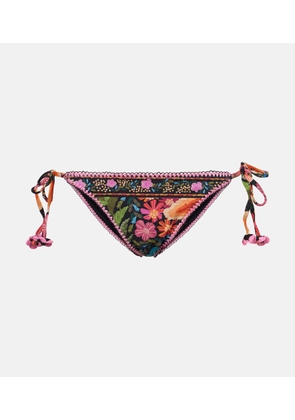 Farm Rio Stitched Garden Tapestry bikini bottoms
