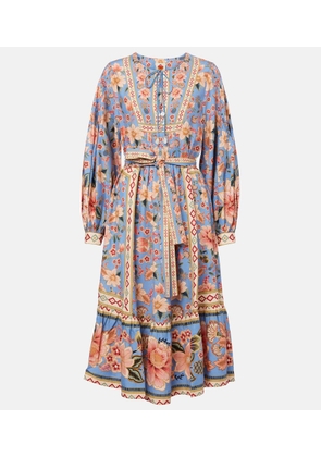 Farm Rio Superbloom Tapestry printed midi dress