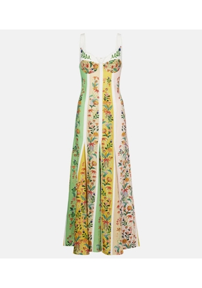 Farm Rio Floral linen-blend maxi dress