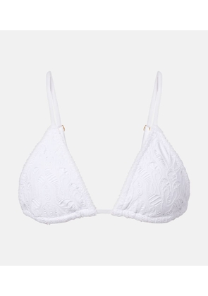 Farm Rio Broderie anglaise cotton bikini top
