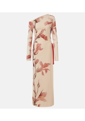 SIR Floral one-shoulder maxi dress