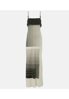 SIR Leilana striped silk maxi dress