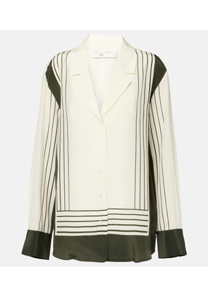 SIR Leilana striped silk crepe de chine shirt