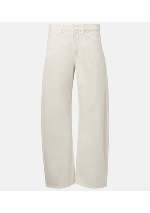 Nili Lotan Tribeca cotton twill barrel-leg pants