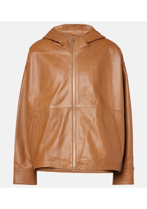 Yves Salomon Hooded leather jacket