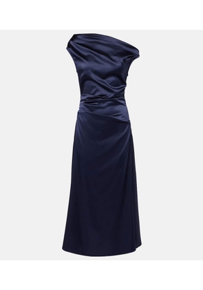 Staud Elyse pleated silk-blend maxi dress