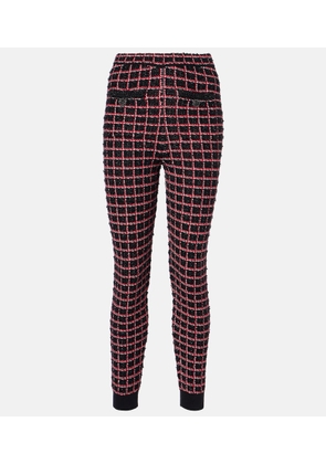 Self-Portrait Tweed high-rise leggings