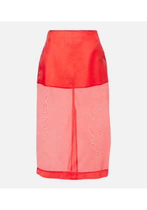The Frankie Shop Peri sheer silk-blend midi skirt