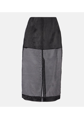 The Frankie Shop Peri silk-blend midi skirt
