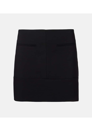 Courreges Belted crepe miniskirt