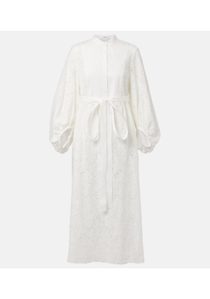 Erdem Embroidered cotton lace midi dress