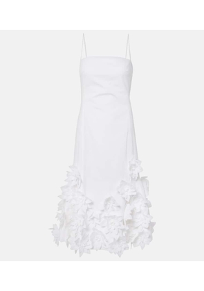 Simkhai Bella floral-applique cotton midi dress
