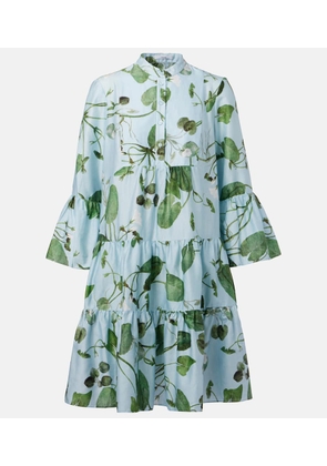 Erdem Tiered floral cotton minidress