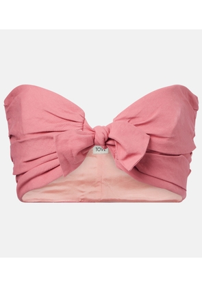 Tove Awa linen and cotton-blend bra top