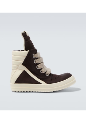 Rick Owens Megageobasket leather sneakers