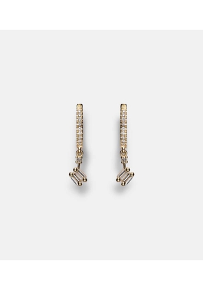 Suzanne Kalan 18kt gold drop earrings with diamonds