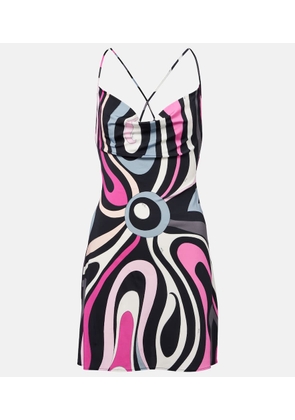 Pucci Marmo satin slip dress