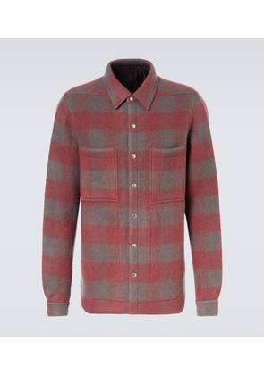 Rick Owens Checked virgin wool overshirt