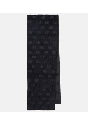 Balenciaga BB wool-blend scarf