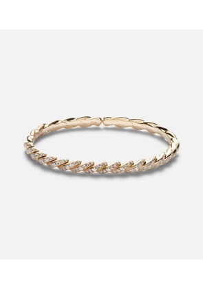 David Yurman Sculpted Cable FlexÂ® 18kt gold bracelet with diamonds