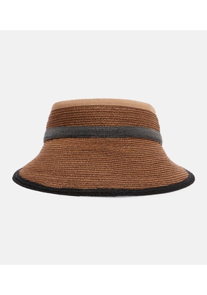 Brunello Cucinelli Monili hemp and cotton-blend visor