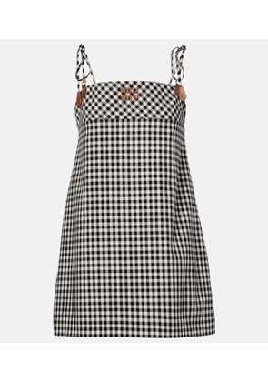 Miu Miu Gingham cotton minidress