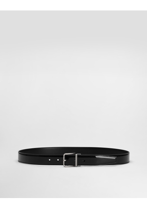 Dolce & Gabbana Patent Calfskin Belt - Man Belts Black Leather 95