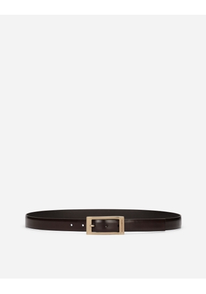 Dolce & Gabbana Brushed Calfskin Belt - Man Belts Brown Leather 85