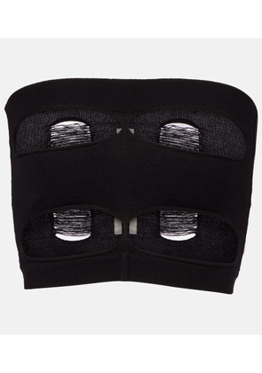 Rick Owens Cutout strapless wool top