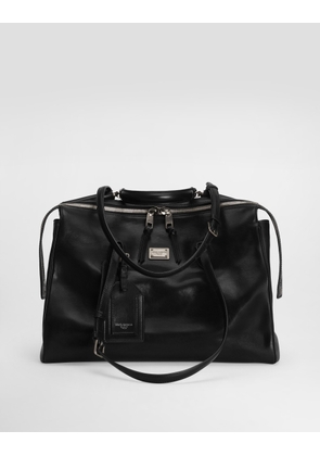 Dolce & Gabbana Vittoria Calfskin Bag - Man Crossbody Bags Black Onesize