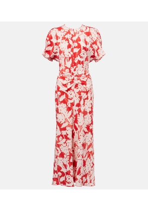 Victoria Beckham Floral gathered midi dress