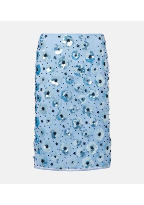 Rotate Floral embellished high-rise miniskirt