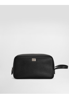 Dolce & Gabbana Sicily Calfskin Necessaire - Man Briefcase And Clutches Black Onesize