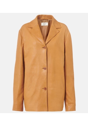 The Row Fabian leather jacket