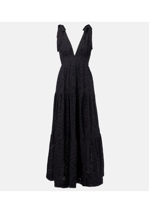 Poupette St Barth Perla embroidered cotton maxi dress