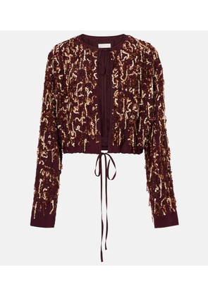 Dries Van Noten Sequined silk jacket