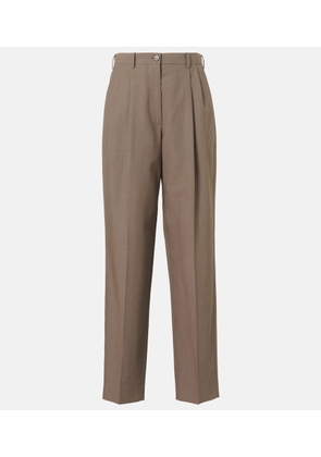 The Row Bryce wool and silk straight pants