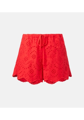 Poupette St Barth Broderie anglaise cotton shorts